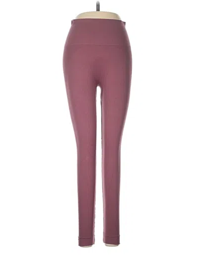 Pre-owned Set Active Yoga Pants In Burgundy