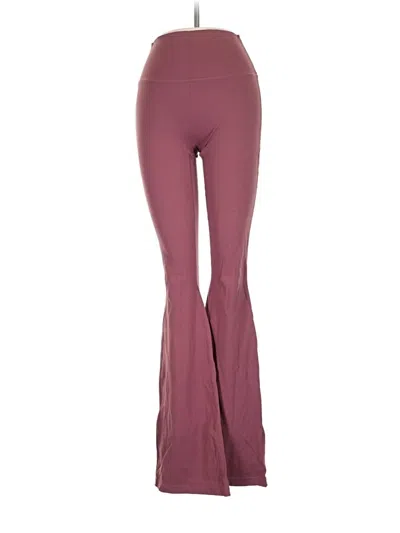 Pre-owned Set Active Yoga Pants In Burgundy
