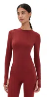 Set Airluxe Breathe Long Sleeve Top Snapper In Red