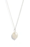 Set & Stones Adelle Keshi Pearl Pendant Necklace In Metallic