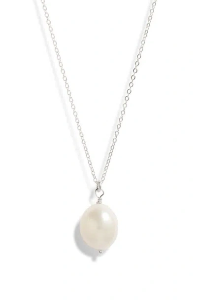 Set & Stones Adelle Keshi Pearl Pendant Necklace In Metallic