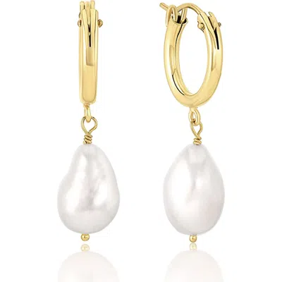 Set & Stones Adelle Pearl Hoop Earrings In Multi