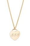 Set & Stones Alice Angel Numbers Pendant Necklace In Gold