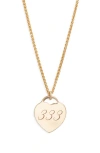 Set & Stones Alice Angel Numbers Pendant Necklace In Gold