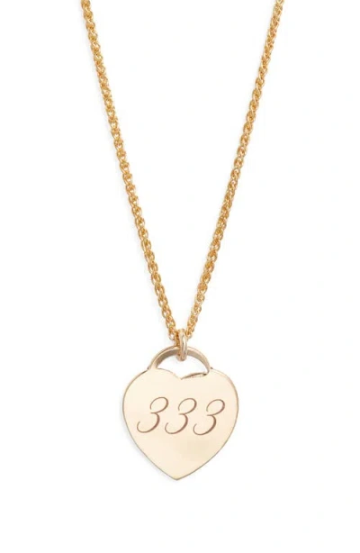 Set & Stones Alice Angel Numbers Pendant Necklace In Gold