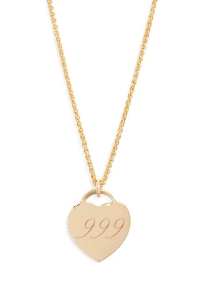 Set & Stones Alice Angel Numbers Pendant Necklace In Gold