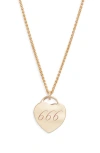 Set & Stones Alice Angel Numbers Pendant Necklace In Gold
