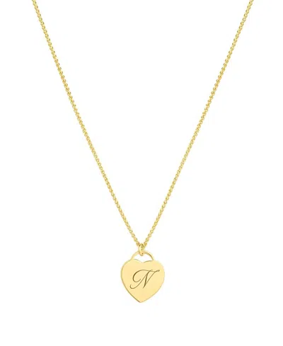 Set & Stones Alice Engraved Initial Heart Necklace In Transparent