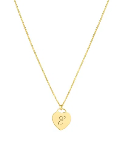 Set & Stones Alice Engraved Initial Heart Necklace In Gold