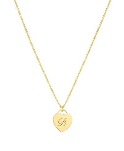 Set & Stones Alice Engraved Initial Heart Necklace In Transparent