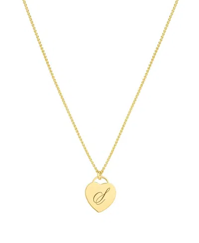 Set & Stones Alice Engraved Initial Heart Necklace In Transparent