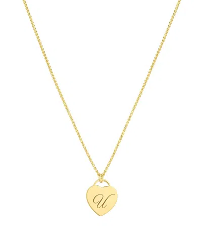 Set & Stones Alice Engraved Initial Heart Necklace In Transparent