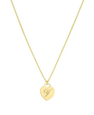 Set & Stones Alice Engraved Initial Heart Necklace In Transparent