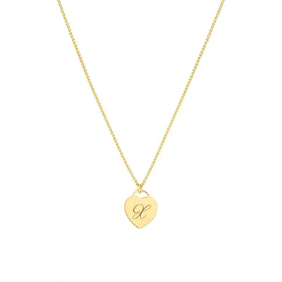 Set & Stones Alice Initial Heart Necklace In Gold