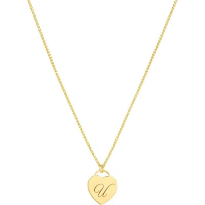 Set & Stones Alice Initial Heart Necklace In Gold