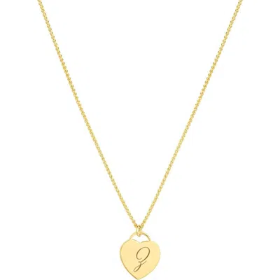 Set & Stones Alice Initial Heart Necklace In Gold