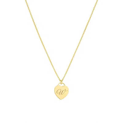 Set & Stones Alice Initial Heart Necklace In Gold