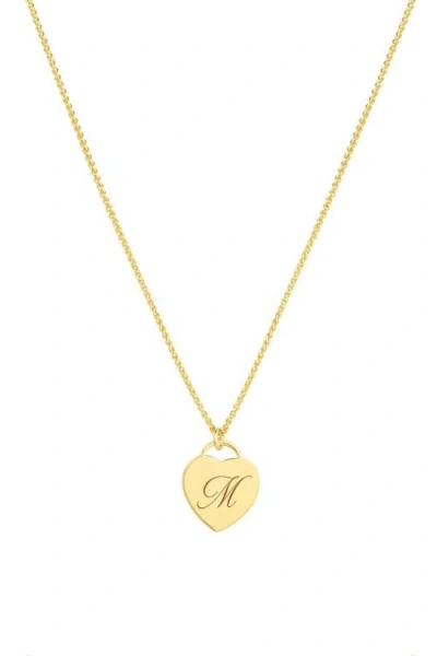 Set & Stones Alice Initial Heart Necklace In Gold