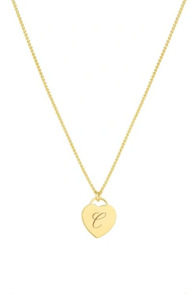 Set & Stones Alice Initial Heart Necklace In Gold
