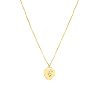 Set & Stones Alice Initial Heart Necklace In Gold