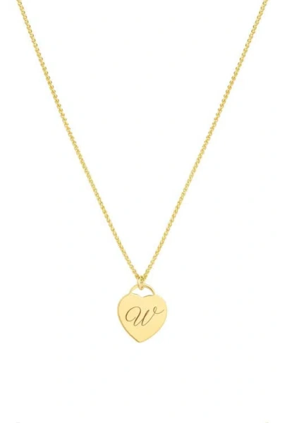 Set & Stones Alice Initial Heart Necklace In Gold