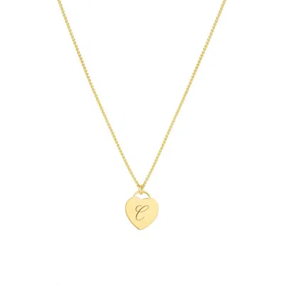 Set & Stones Alice Initial Heart Necklace In Gold
