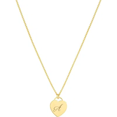 Set & Stones Alice Initial Heart Necklace In Neutral