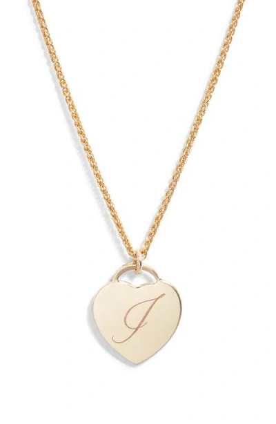 Set & Stones Alice Initial Heart Pendant Necklace In Gold/i