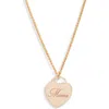 Set & Stones Alice Mama Heart Pendant Necklace In Gold