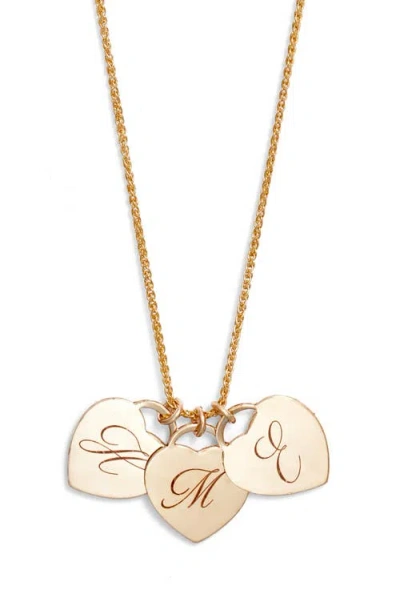 Set & Stones Alice Multi Initial Charm Necklace In Gold