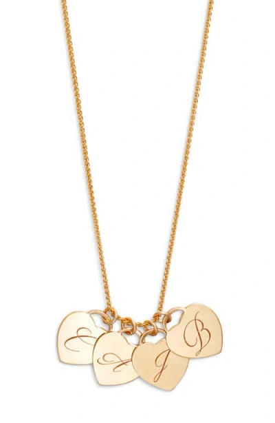 Set & Stones Alice Multi Initial Charm Necklace In Gold
