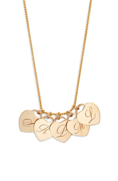 Set & Stones Alice Multi Initial Charm Necklace In Gold
