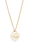 Set & Stones Alice Personalized Heart Pendant Necklace