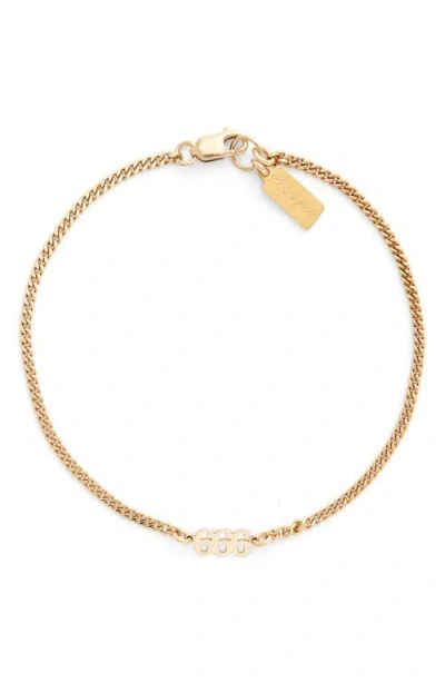 Set & Stones Angel Numbers Bracelet In Gold/666