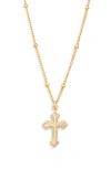 Set & Stones Archie Cross Pendant Necklace In Gold