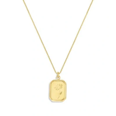 Set & Stones Audrey Birth Flower Necklace In Gold