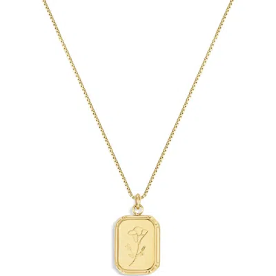 Set & Stones Audrey Birth Flower Necklace In Gold