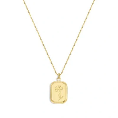 Set & Stones Audrey Birth Flower Necklace In Gold