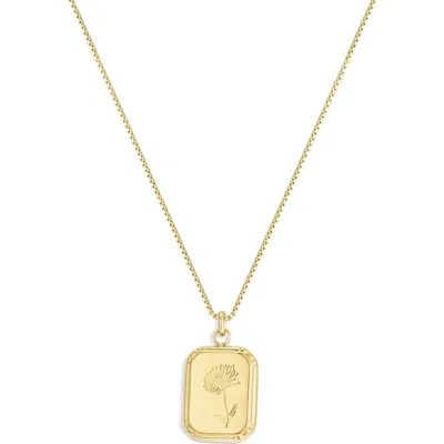 Set & Stones Audrey Birth Flower Necklace In Gold