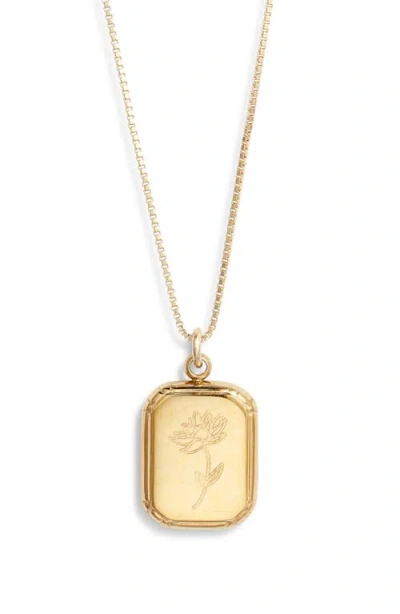 Set & Stones Audrey Birth Flower Pendant Necklace In Gold