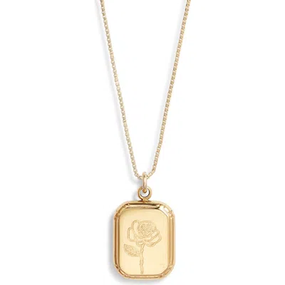 Set & Stones Audrey Birth Flower Pendant Necklace In Gold