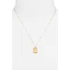Set & Stones Audrey Birth Flower Pendant Necklace In Gold/april - Daisy