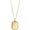 Set & Stones Audrey Birth Flower Pendant Necklace In Gold/march - Daffodil