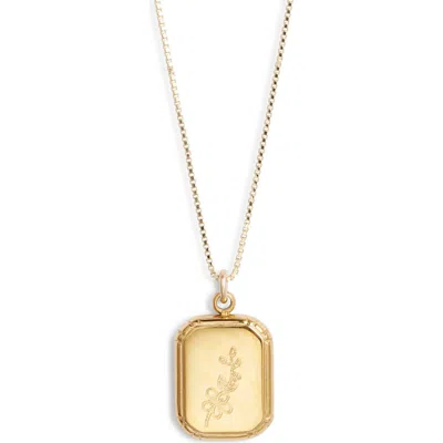 Set & Stones Audrey Birth Flower Pendant Necklace In Gold/may-lily Of The Valley