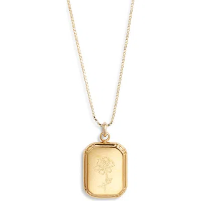 Set & Stones Audrey Birth Flower Pendant Necklace In Gold/october - Cosmo