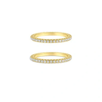 Set & Stones Aurora Smart Ring Stacking Set In Gold