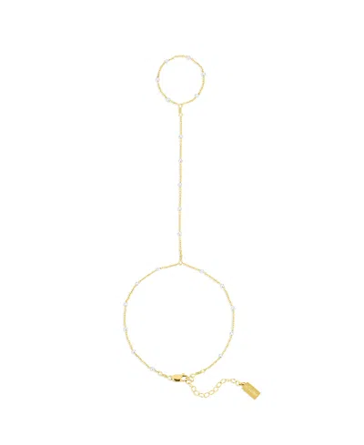 Set & Stones Austen Two Tone Hand Chain In Gold