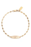 Set & Stones Bank Initial Bracelet