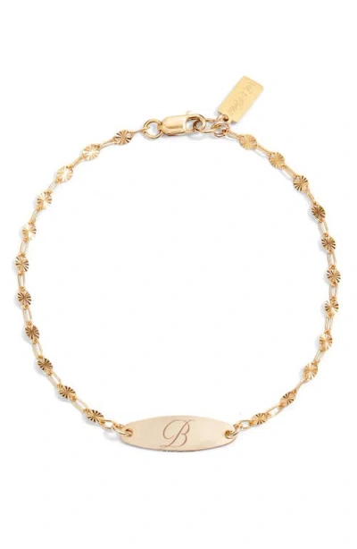 Set & Stones Bank Initial Bracelet In Gold