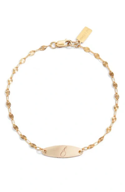 Set & Stones Bank Initial Bracelet In Gold